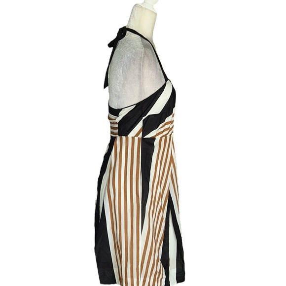 Anthropologie Moulinette Soeurs Edges Angles Striped Halter Slip Dress - 4 - Picture 7 of 15